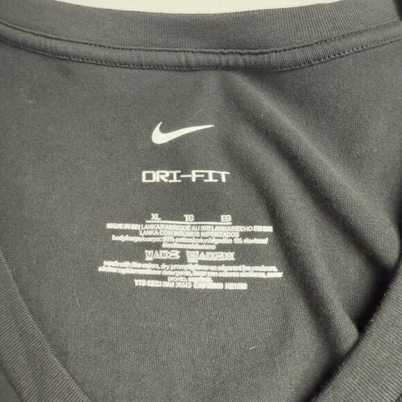 Nike Essential Cotton Stretch Slim Fit V-Neck T-Shirt Black Men's Size XL - Picture 5 of 8